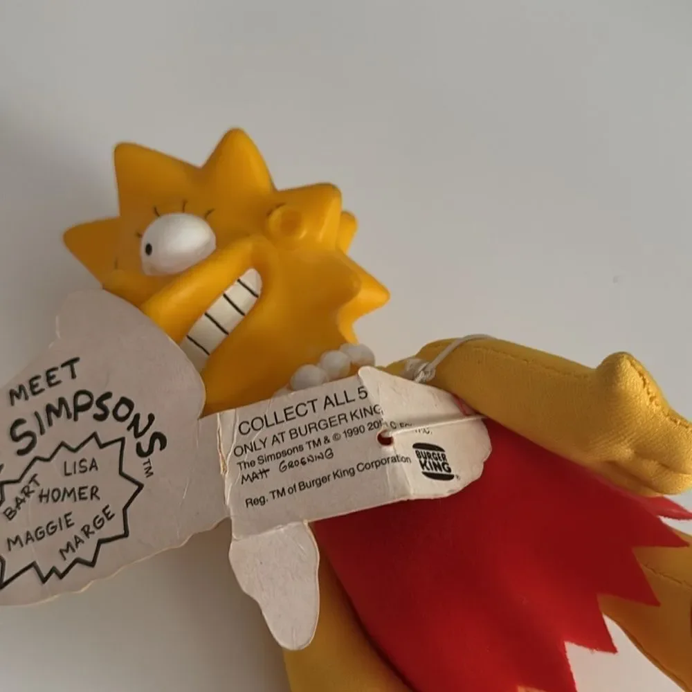 VTG. 1990 THE SIMPSON FAMILY DOLLS COMPLETE EUC